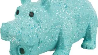Trixie, jucarie hipopotam caini, cu sunet, latex, 15cm, multicolor