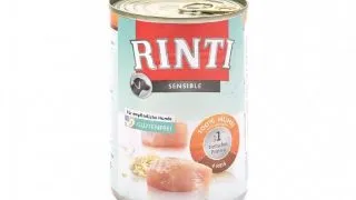 RINTI Sensible, XS-XL, Pui si Orez, conserva hrana umeda monoproteica caini, alergii, (in suc propriu), 400g