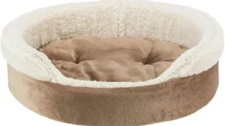 TRIXIE Cosma, cos rotund caini, plus, perna reversibila, antiderapant, bej si maro, 70x55cm