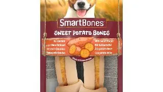 SMARTBONES Flavours Sweet Potato Bones Medium, recompense caini, Oase aromate Cartof Dulce, 2buc