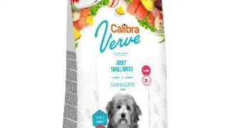 CALIBRA Verve GF Adult Small Breed, XS-S, Somon si Hering, hrana uscata fara cereale caini, 1.2kg