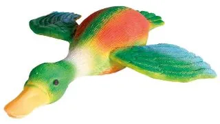 Trixie, jucarie rata zburatoare caini, cu sunet original, latex, 30cm, multicolor