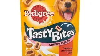 PEDIGREE Tasty Bites, recompense caini, feliute cu branza, 155g
