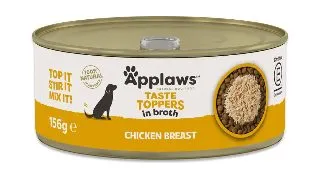 APPLAWS Taste Toppers, XS-XL, Pui, conserva hrana umeda caini, (in supa), 156g