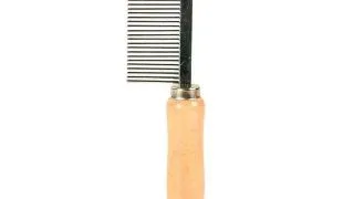 TRIXIE, pieptan caini, cu maner, dinti rari, metal, 18cm