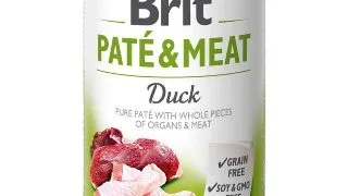 BRIT Pate & Meat, Rata, conserva hrana umeda fara cereale caini, (pate cu bucati de carne), 400g