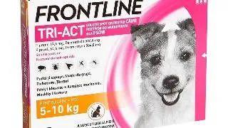 Frontline Tri-Act, solutie spot-on antiparazitara, caini FRONTLINE Tri-Act, spot-on, solutie antiparazitara, caini 5-10kg, 3 pipete