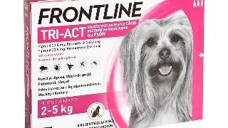Frontline Tri-Act, solutie spot-on antiparazitara, caini FRONTLINE Tri-Act, spot-on, solutie antiparazitara, caini 2-5kg, 3 pipete