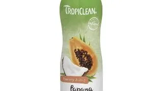 TROPICLEAN, sampon si balsam 2in1 caini, Papaya si Nuca de cocos, flacon, 592ml