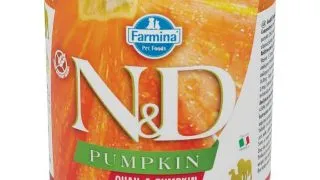 N&D Pumpkin, XS-XL, Prepelita, conserva hrana umeda fara cereale caini, (in sos), 285g