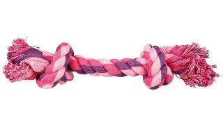 TRIXIE, jucarie sfoara cu 2 noduri caini, 28cm, multicolor