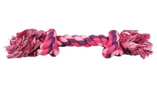 TRIXIE, jucarie sfoara cu 2 noduri caini, 40cm, multicolor