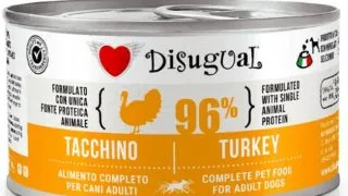 DISUGUAL Monoprotein, XS-XL, Curcan, conserva hrana umeda monoproteica fara cereale caini, (pate), 150g