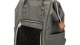 TRIXIE Ava, rucsac transport caini si pisici, XS-S(max. 10kg), poliester, deschidere laterala&superioara, cu buzunare, gri, 32 x 42 x 22 cm