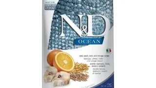 N&D Ocean Adult Medium/Maxi, M-XL, Cod si Protocala, hrana uscata fara cereale caini, 12kg