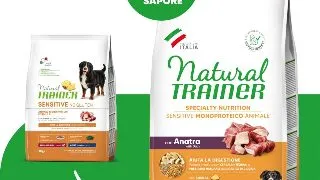 NATURAL TRAINER Speciality Nutrition Sensitive, M-XL, Rata, hrana uscata monoproteica caini, sistem digestiv, 3kg