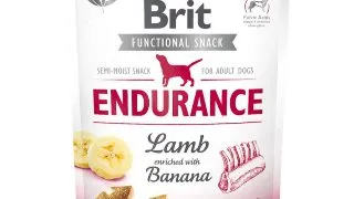 BRIT Care Functional Snack Endurance, Miel cu Banane, recompense funtionale fara cereale caini, activitate intensa, 150g