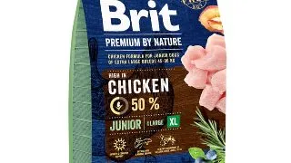 BRIT Premium By Nature Junior Giant Breed, XL, Pui, hrana uscata caini junior, 3kg