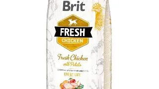 BRIT Fresh Great Life Adult S-XL, Pui cu Cartof, hrana uscata continut redus cereale caini, 12kg