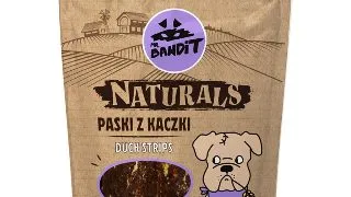 MR BANDIT Natural Stripes, XS-XL, Rata, punguta recompense monoproteica fara cereale caini, 80g