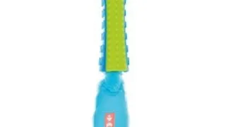 M-PETS Funsty On/Off, jucarie interactiva caini S-L, cu sunet, dentitie, plus, albastru si verde, 40cm