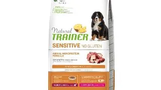 NATURAL TRAINER Sensitive No Gluten Puppy&Junior, M-XL, Rata, hrana uscata monoproteica caini junior, sistem digestiv, 12kg