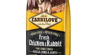 CARNILOVE Fresh Muscles, Bones & Joints S-XL, Pui si Iepure, hrana uscata fara cereale caini, sensibilitati articulare, 12kg