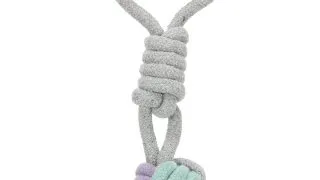 TRIXIE, jucarie Textil Robust caini de talie mica, 6cm x 23cm, gri/mov/verde