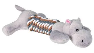 Trixie, jucarie caine cu sfoara caini, cu sunet, plus, 32cm, multicolor