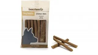 BEEZTEES Snack Rulouri, recompense caini, cu Pui, 150g