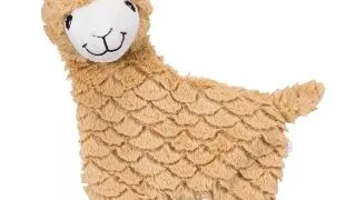Trixie, jucarie lama caini, cu sunet, plus, 40cm, alb