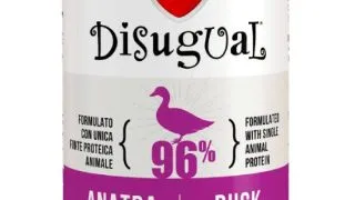 DISUGUAL Monoprotein, XS-XL, Rata, conserva hrana umeda monoproteica fara cereale caini, (pate), 400g