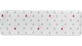 TRIXIE Christmas Nivia, saltea dreptunghiulara caini, XS-M, poliester, antiderapant, alb, 90 x 28 cm