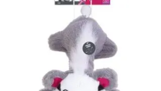 M-PETS Kim, jucarie de plus caini M-XL, activitati fizice, plus, alb si gri, 36cm