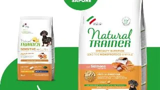 NATURAL TRAINER Speciality Nutrition Sensitive, XS-S, Somon, hrana uscata monoproteica caini, sistem digestiv, 2kg