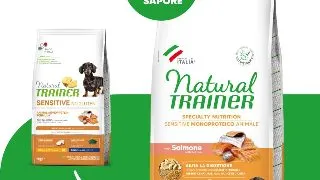 NATURAL TRAINER Speciality Nutrition Sensitive, XS-S, Somon, hrana uscata monoproteica caini, sistem digestiv, 7kg