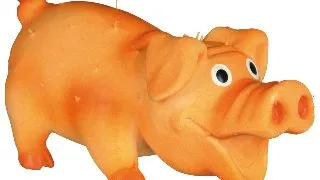Trixie, jucarie porc cu tepi caini, cu sunet, latex, 10cm, multicolor