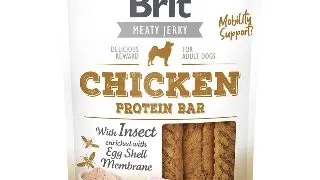 BRIT Jerky Chicken Protein Bar, recompense caini, Batoane proteice Pui, 80g