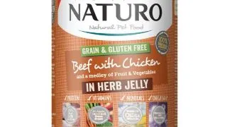 NATURO Grain Free, XS-L, Vita si Pui, conserva hrana umeda fara cereale caini, (in aspic), 390g