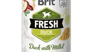 BRIT Fresh, Rata cu Mei, conserva hrana umeda fara cereale caini, (in aspic), 400g