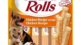 INABA Churu Rolls, XS-XL, Pui, punguta recompense fara cereale caini, semimoist, 92g