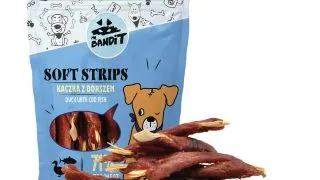 MR BANDIT Soft Strips, XS-XL, Rata si Cod, punguta recompense fara cereale caini, 500g