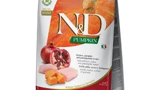N&D Pumpkin Adult Mini, XS-S, Pui si Rodie, hrana uscata fara cereale caini, 7kg