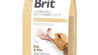 BRIT VD Hepatic, XS-XL, Ou, dieta veterinara, hrana uscata fara cereale caini, sistem hepatic, 2kg
