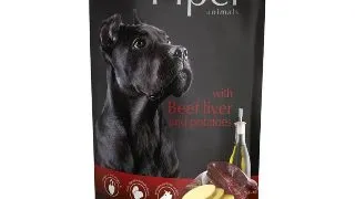 PIPER Animals, XS-XL, Ficat  de Vita si Cartofi, plic hrana umeda fara cereale caini, (in aspic), 150g