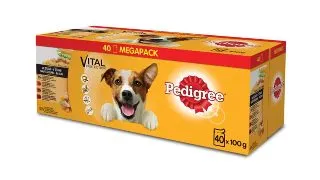 PEDIGREE Vital Protection, pachet mixt, plic hrana umeda caini, 40 x 100g