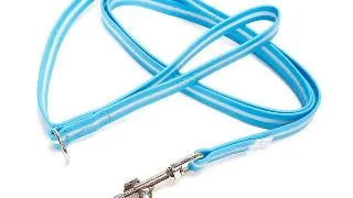 JULIUS-K9 IDC Rope, lesa fosforescenta cu maner si inel caini, cauciuc, 19mm x 2m, albastru marin