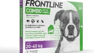 Frontline Combo, solutie spot-on antiparazitara, caini FRONTLINE Combo, spot-on, solutie antiparazitara, caini 20-40kg, 3 pipete
