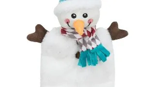 TRIXIE Christmas Om de Zapada, jucarie de plus caini XS-XL, cu sunet, plus, alb si rosu, 31cm