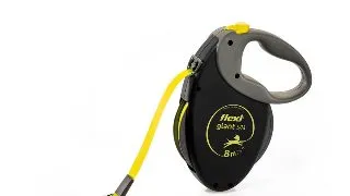FLEXI Giant, lesa banda retractabila dresaj caini, reflectorizant, nylon, neon, M(25kg, 8m)